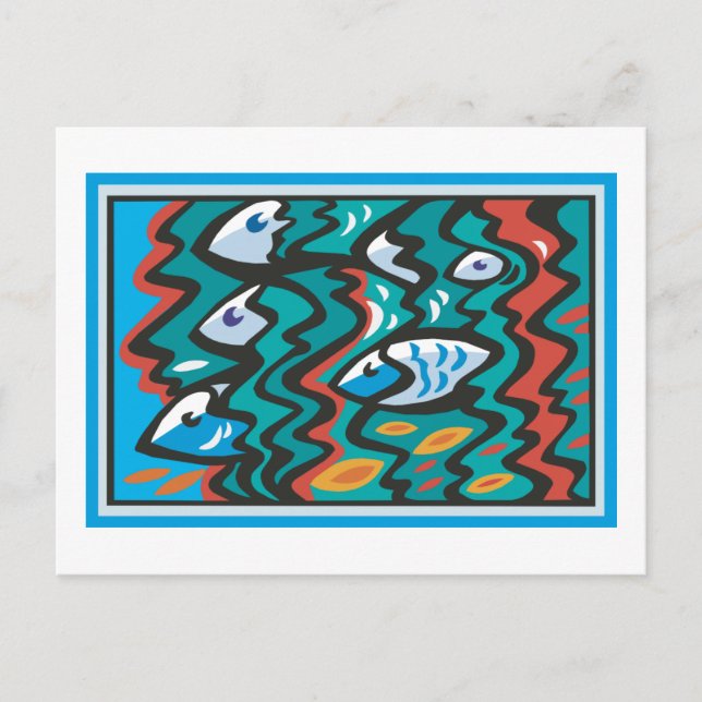 Postal Escuela de Pescado (Anverso)