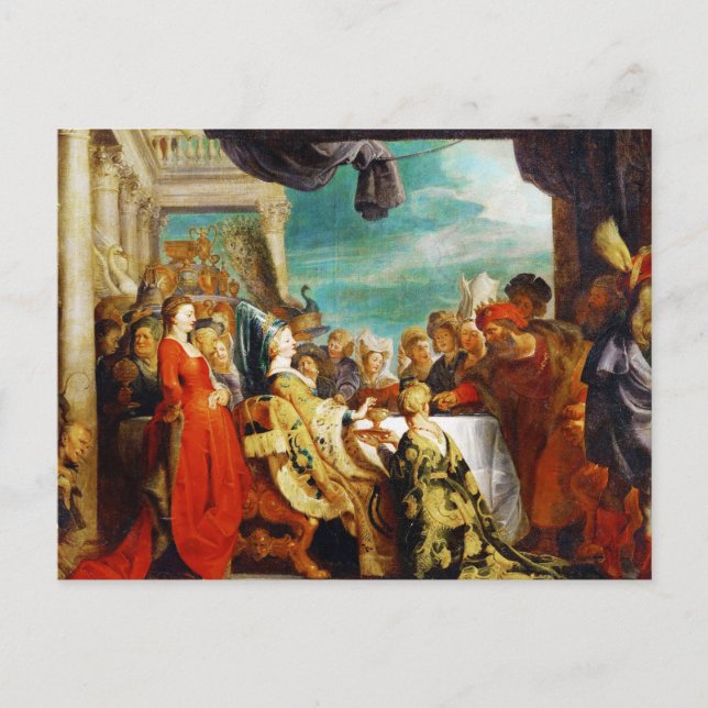 Postal Escuela de Rubens - Alboin y Rosamunde Peter Paul (Anverso)