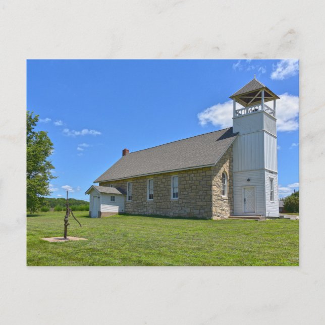 Postal Escuela histórica Buck Creek, Perry, Kansas (Anverso)