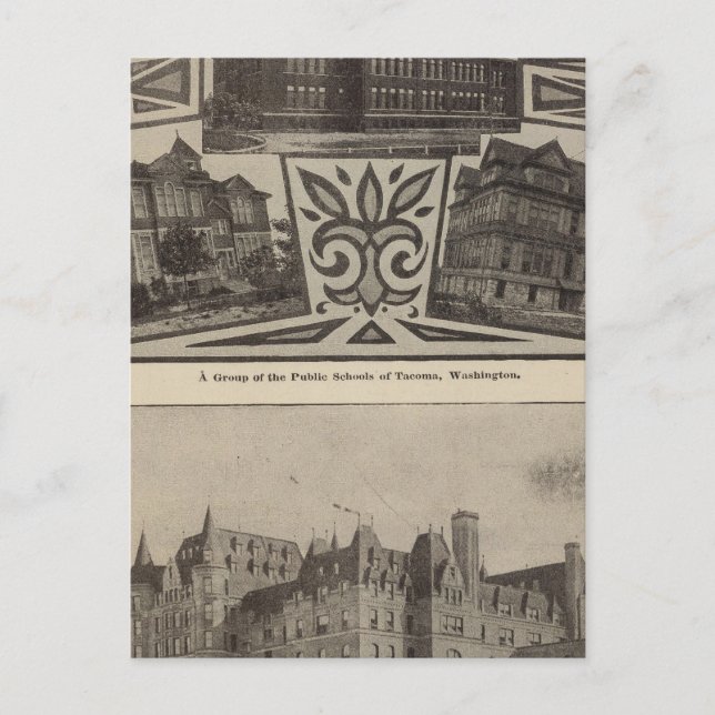 Postal Escuelas, Tacoma, Lavado (Anverso)