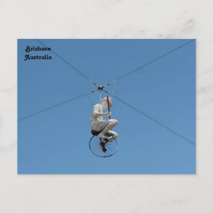 Postal Escultura ciclista de Tightrope, Brisbane, Austral