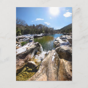 Postal Escultura congelada cae Barton Creek Austin Texas