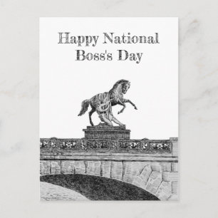 Postal Escultura de caballos de época