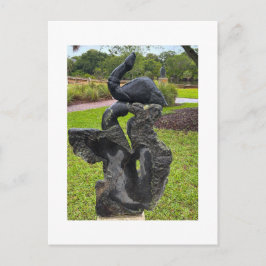 Postal Escultura de Garza Negra
