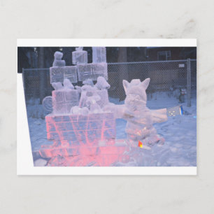 Postal Escultura de hielo Artista deportivo Tallas Regalo