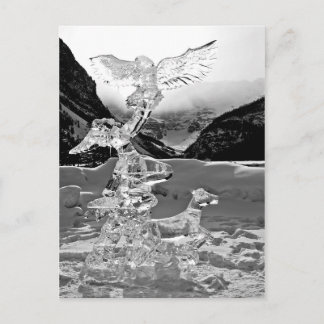 Postal Escultura de hielo en Lake Louise, Alberta, Canadá