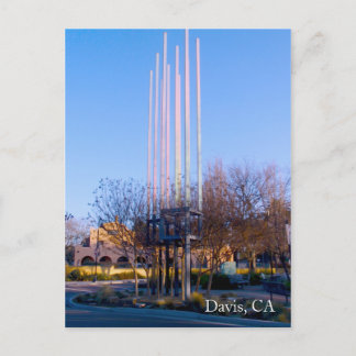 Postal Escultura de la estación de tren de Davis