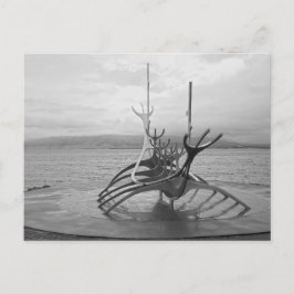 Postal Escultura de la Voyager del Sol, Reykjavik, Island