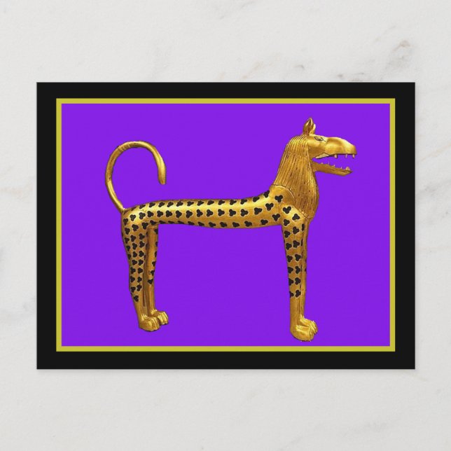 Postal Escultura de León Egipcia, (Anverso)