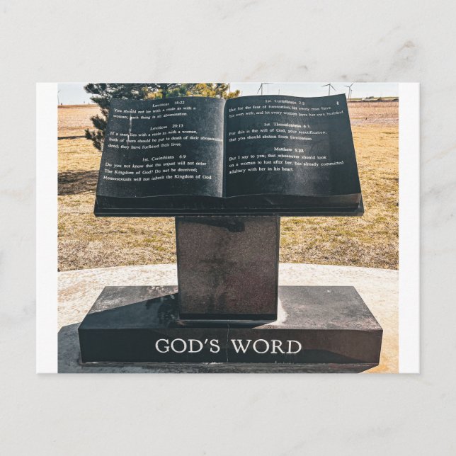 Postal Escultura de libro abierto (Anverso)