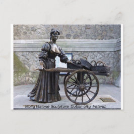 Postal Escultura de Molly Malone, ciudad de Dublín, Irlan