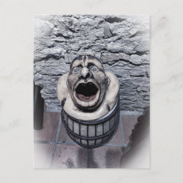 Postal Escultura de piedra de surtidor de agua