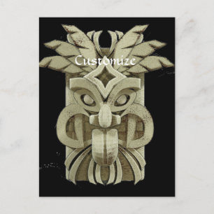 Postal Escultura de Tiki tallada Thunder_Cove