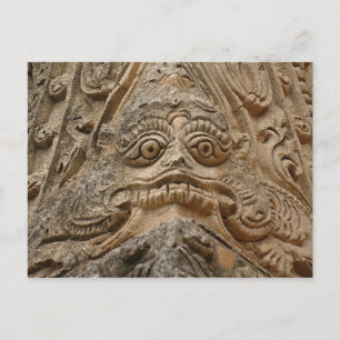 Postal Escultura del templo