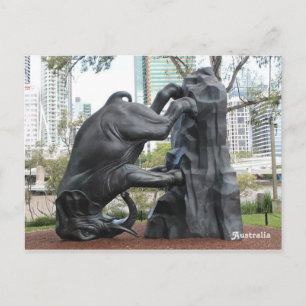 Postal Escultura "El mundo se vuelve", Brisbane, Australi