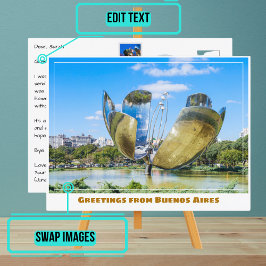 Postal Escultura floral de Buenos Aires Argentina