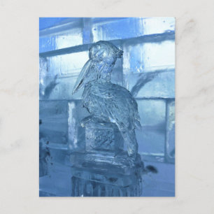 Postal Escultura helada pelicana, Quebec, Canadá