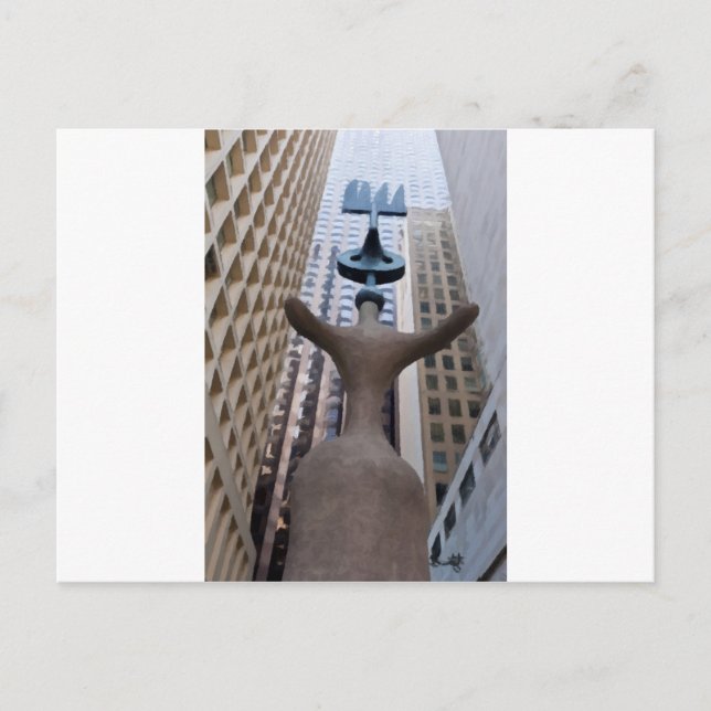 Postal Escultura Miró de Chicago (Anverso)