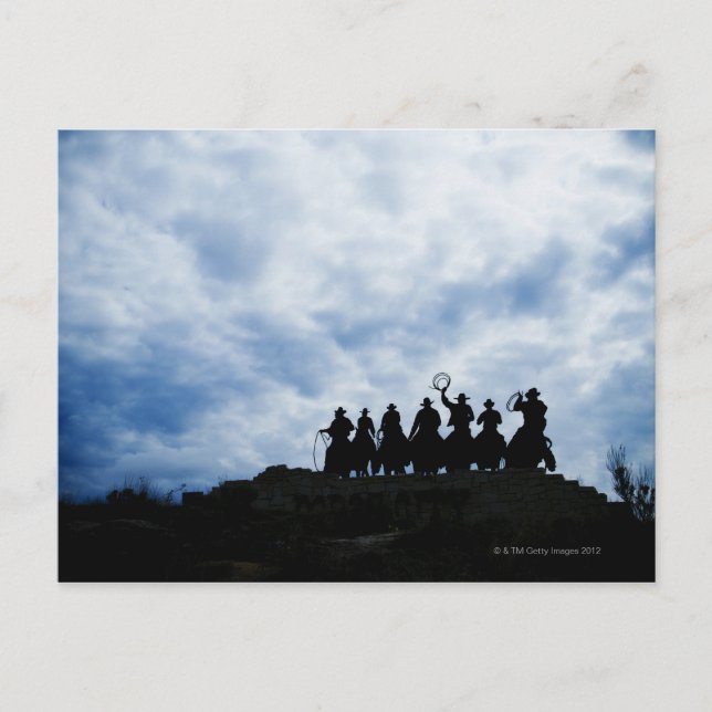 Postal escultura que te da la bienvenida a Dodge City Kan (Anverso)