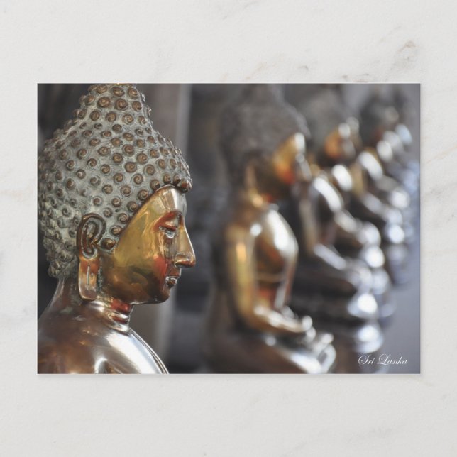 Postal Esculturas de Buda (Anverso)