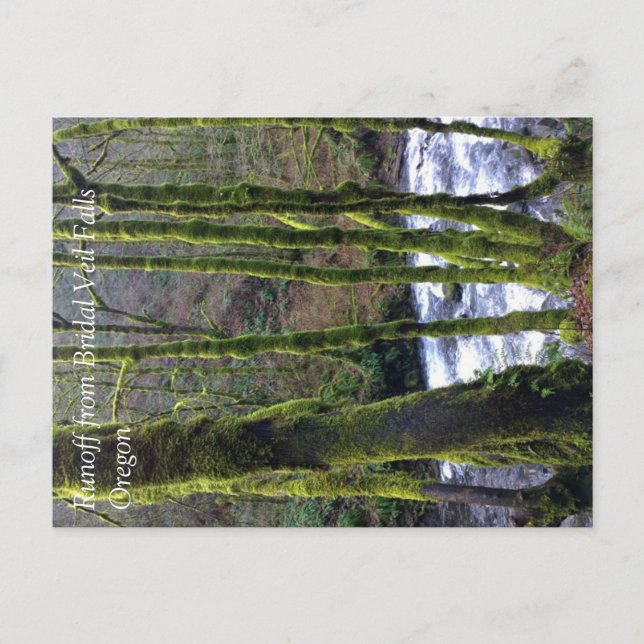 Postal Escurrimiento desde las cataratas del velo de novi (Anverso)