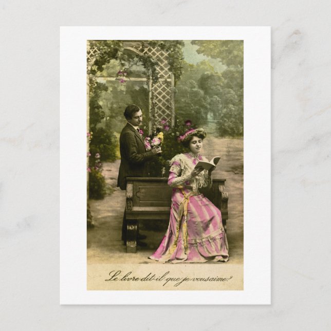 Postal ¿Ese libro dice 'Te amo'? (Anverso)