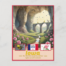 Postal Esencia de Iowa: Maravilla surrealista del estado