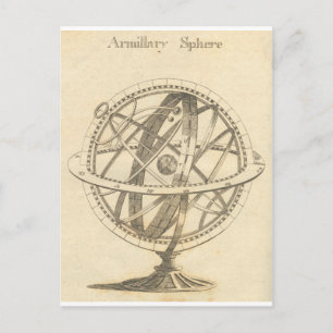 Postal Esfera Armilar Boceto Original