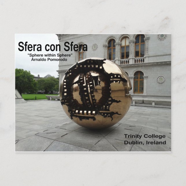 Postal Esfera en la esfera Dublín Irlanda (Anverso)