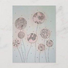 Postal Esferas de jardín tranquilizadoras en medios mixto