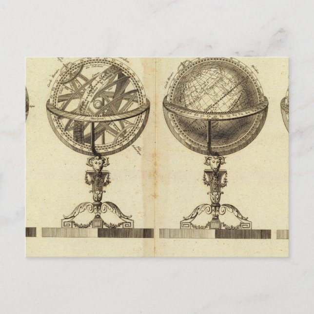 Postal Esferas del mundo (Anverso)