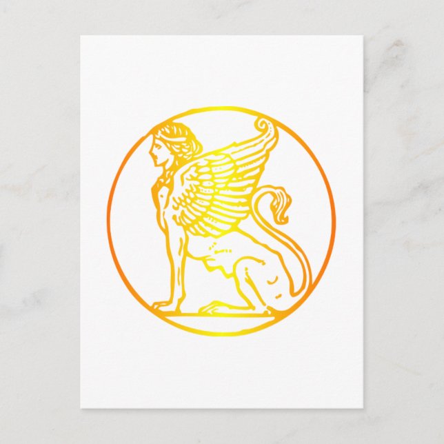 Postal Esfinge de oro (Anverso)
