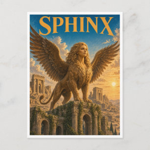 Postal Esfinge, Monstruo de Fantasía Gótica