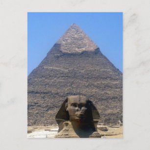 Postal esfinge pirámide de khafre