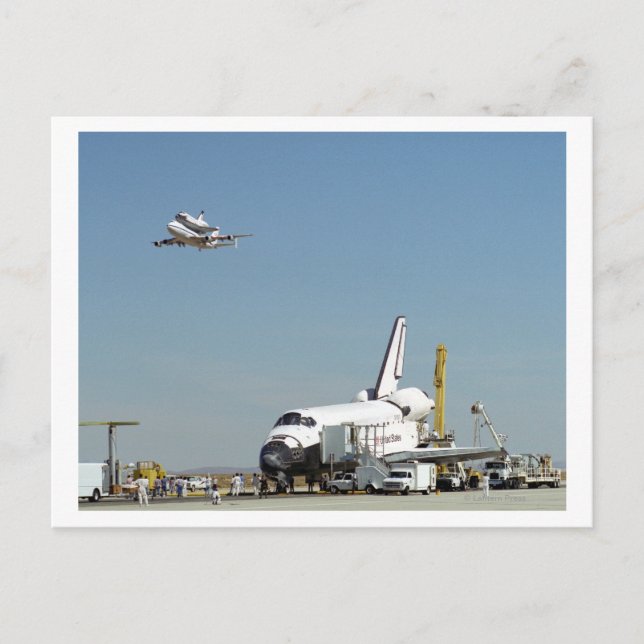 Postal Esfuerzo en pista de aterrizaje con Columbia en SC (Anverso)