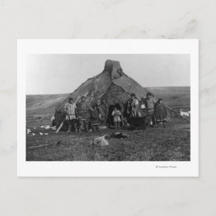 Postal Eskimo Igloo Cerca De Nome, Alaska Fotografía