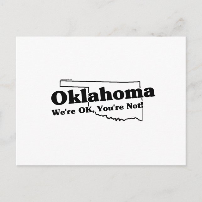 Postal Eslogan del estado de Oklahoma (Anverso)