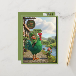 Postal Eslogan Divertido Día de San Patricio