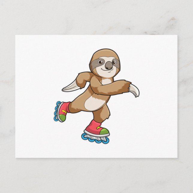 Postal Eslora como patinadora con patines en línea (Anverso)