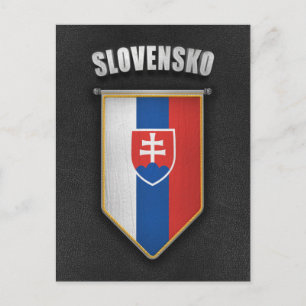 Postal Eslovaquia Pennant con aspecto de cuero de alta ca