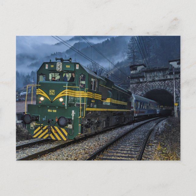 Postal Eslovenia / Austria: Diesel en túnel fronterizo. (Anverso)