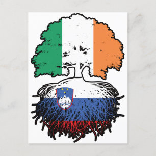 Postal Eslovenia Bandera de raíces eslovenas irlandesas e
