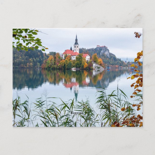 Postal Eslovenia, fotografía paisajística, (Anverso)