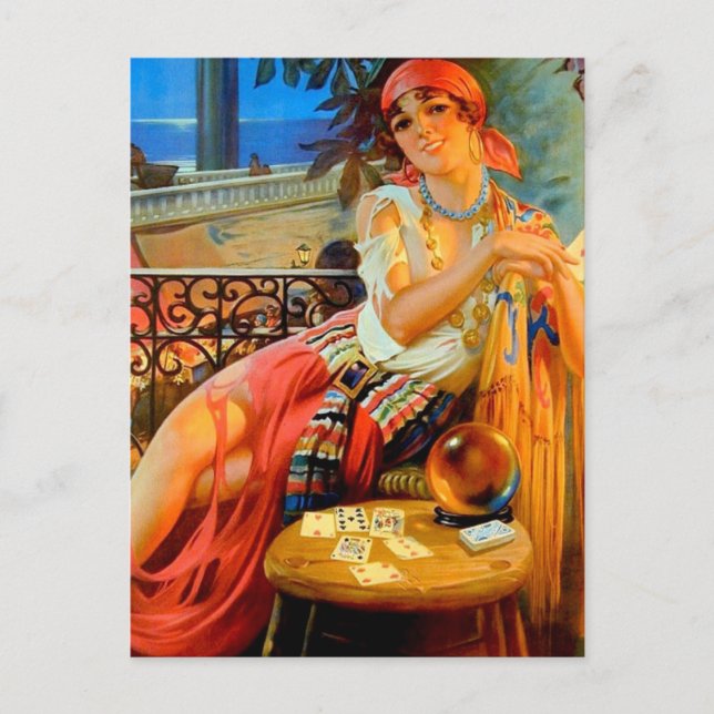 Postal Esme, adivino vintage (Anverso)