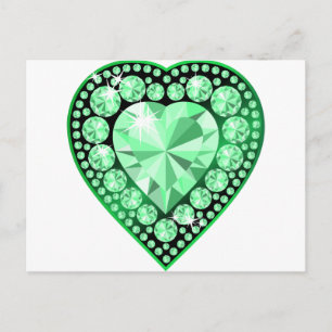 Postal Esmeralda Gem Heart