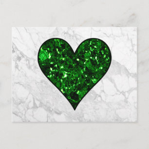 Postal Esmeralda Gem Heart