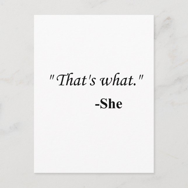 Postal "Eso es lo que..." (Anverso)