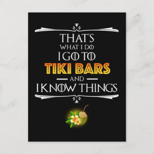 Postal Eso es lo que hago - Voy a bares Tiki