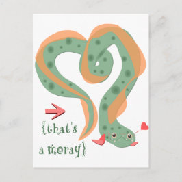 Postal "Eso es un moray" Love Pun Eel