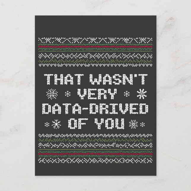 Postal Eso No Fue Muy Basado En Datos De Ti Nerd Navidad (Anverso)